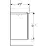 Тумба для комплекта GEBERIT SMYLE SQUARE 500,365.JL.1 54 см песчаный