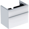 Тумба с раковиной GEBERIT SMYLE SQUARE 500.353.00.1-500.249.01.1 75 см белый 500.249.01.1+500.353.00.1